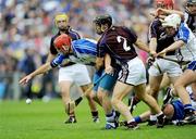 26 July 2009; Shane Casey, Waterford, in action against Damien Joyce, Galway. GAA All-Ireland Senior Hurling Championship Quarter-Final, Galway v Waterford, Semple Stadium, Thurles, Co. Tipperary. Picture credit: Ray McManus / SPORTSFILE