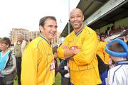 26 July 2009; Former Republic of Ireland International Paul McGrath, right, with Bohemians manager Pat Fenlon. Celebrity soccer match in aid of CASA (Caring and Sharing Association), Richmond Park, Inchicore, Dublin. Picture credit: David Maher / SPORTSFILE