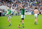 26 July 2009; Limerick's David Breen and Paudie McNamara, left, salute their supporters after the game. GAA All-Ireland Senior Hurling Championship Quarter-Final, Dublin v Limerick, Semple Stadium, Thurles, Co. Tipperary. Picture credit: Diarmuid Greene / SPORTSFILE