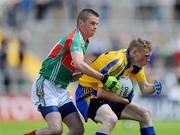 19 July 2009; Diarmuid Connellan, Roscommon, in action against Andrew Farrell, Mayo. ESB Connacht Minor Football Championship Final, Mayo v Roscommon, Pearse Stadium, Salthill, Galway. Picture credit: Ray McManus / SPORTSFILE
