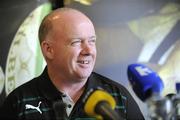 27 July 2009; Ireland head coach Declan Kidney during a rugby team media press conference. Europa Hotel, Belfast, Co. Antrim. Picture credit: Oliver McVeigh / SPORTSFILE