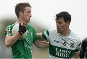 8 November 2015; Dan Nea, Sarsfields, in action against Paul Cotter, Portlaoise. AIB Leinster GAA Senior Club Football Championship Quarter-Final, Portlaoise v Sarsfields. O'Moore Park, Portlaoise, Co. Laois. Picture credit: Piaras Ó Mídheach / SPORTSFILE