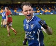 8 November 2015; St Loman's Kieran Lynam celebrates after the game. AIB Leinster GAA Senior Club Football Championship Quarter-Final, Rathnew v St Loman's. County Grounds, Aughrim, Co. Wicklow. Picture credit: Matt Browne / SPORTSFILE