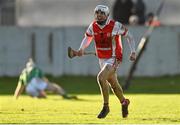 8 November 2015; Darragh O'Connell, Cuala, celebrates a goal by team-mate Mark Schutte. AIB Leinster GAA Senior Club Hurling Championship Quarter-Final, Coolderry v Cuala. O'Connor Park, Tullamore, Co. Offaly. Picture credit: Ramsey Cardy / SPORTSFILE