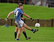 8 November 2015; Conal Keaney kicks a point, late in the game, for Ballyboden St. Enda's. AIB Leinster GAA Senior Club Football Championship Quarter-Final, St Patrick's v Ballyboden St. Enda's. County Grounds, Drogheda, Co. Louth. Picture credit: Ray McManus / SPORTSFILE