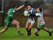 8 November 2015; Colm Basquel, Ballyboden St. Enda's, goes round the St Patrick's goalkeeper Sean O'Connor and full back, Darren O'Hanlon, on his way to score the game's only goal. AIB Leinster GAA Senior Club Football Championship Quarter-Final, St Patrick's v Ballyboden St. Enda's. County Grounds, Drogheda, Co. Louth. Picture credit: Ray McManus / SPORTSFILE