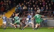 8 November 2015; Michael Darragh Macauley, Ballyboden St. Enda's, in action against Eoin O'Connor, 14, and Dessie Finnegan, St Patrick's. AIB Leinster GAA Senior Club Football Championship Quarter-Final, St Patrick's v Ballyboden St. Enda's. County Grounds, Drogheda, Co. Louth. Picture credit: Ray McManus / SPORTSFILE