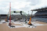 28 July 2009; The stage being dismantled after the U2 concerts at Croke Park. Croke Park, Dublin. Picture credit: Brendan Moran / SPORTSFILE