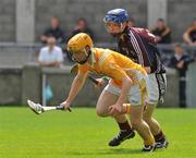 25 July 2009; Christopher McGuinness, Antrim, in action against Shane Moloney, Galway. ESB GAA Hurling All-Ireland Minor Championship Quarter-Final, Antrim v Galway, Parnell Park, Dublin. Picture credit: Damien Eagers / SPORTSFILE