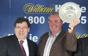 29 July 2009; An Taoiseach Brian Cowen T.D. with owner Cathal McGovern after he sent out Ballyholland to win the William Hill Galway Plate. Galway Racing Festival - Wednesday, Ballybrit, Galway. Picture credit: Stephen McCarthy / SPORTSFILE