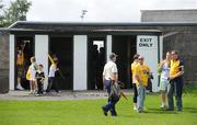 26 July 2009; Antrim supporters arrive for the game. GAA All-Ireland Senior Football Championship Qualifier Round 4, Antrim v Kerry, O'Connor Park, Tullamore, Co. Offaly. Picture credit: Brendan Moran / SPORTSFILE
