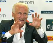 30 July 2009; Republic of Ireland manager Giovanni Trapattoni during a squad announcement ahead of their upcoming friendly international against Australia on August 12th. Thomond Park, Limerick. Picture credit: Kieran Clancy / SPORTSFILE