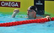 28 July 2009; Ireland's Barry Murphy, from Drumcondra, Dublin, celebrates after Heat 12 of the Men's 50m Breaststroke. Murphy won his heat in a time of 27.26 setting a new Championship Record as well as breaking his own Irish Senior Record which sees him qualify for the Semi-Final in 8th position. FINA World Swimming Championships Rome 2009, Foro Italico, Rome, Italy. Picture credit: Brian Lawless / SPORTSFILE