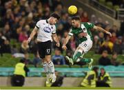 8 November 2015; Richie Towell, Dundalk FC, in action against Ross Gaynor, Cork City FC. Irish Daily Mail Cup Final, Dundalk FC v Cork City FC. Aviva Stadium, Lansdowne Road, Dublin. Photo by Sportsfile