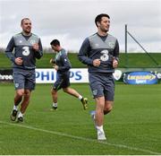 10 November 2015; Republic of Ireland's Wes Hoolahan and Darron Gibson, during squad training. Republic of Ireland Squad Training, National Sports Campus, Abbotstown, Co. Dublin. Picture credit: David Maher / SPORTSFILE