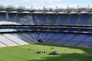 30 July 2009; The scene in Croke Park as work continues on the new sod ahead of this weekend's GAA Football All-Ireland Championship Quarter Finals. Croke Park, Dublin. Picture credit: Brendan Moran / SPORTSFILE