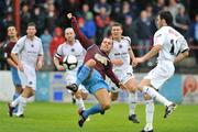31 July 2009; James Chambers, Drogheda United, in action against Killian Brennan, Bohemians. League of Ireland Premier Division, Drogheda United v Bohemians, United Park, Drogheda, Co. Louth. Picture credit: David Maher / SPORTSFILE
