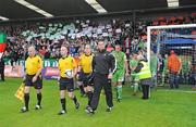 31 July 2009; The Cork City and Bray Wanderers teams make their way onto the pitch before the game. League of Ireland Premier Division, Cork City v Bray Wanderers, Turners Cross, Cork. Picture credit: Brendan Moran / SPORTSFILE