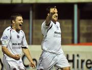 31 July 2009; Bohemians' Neale Fenn, right, celebrates after scoring his side's equalizing goal with team-mate Gary Deegan. League of Ireland Premier Division, Drogheda United v Bohemians, United Park, Drogheda, Co. Louth. Picture credit: David Maher / SPORTSFILE