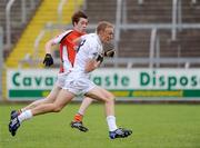 1 August 2009; Tomas Moolick, Kildare, in action against Andrew Murnin, Armagh. ESB GAA Football All-Ireland Minor Championship Quarter-Final, Armagh v Kildare, Kingspan Breffni Park, Cavan. Picture credit: Oliver McVeigh / SPORTSFILE