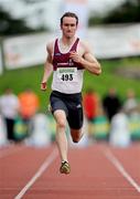 2 August 2009; Paul Hession, Athenry AC, on his way to victory in the Men's 100m First Round. He subsequently pulled out of the semi-finals with illness. Woodie's DIY / AAI National Senior Track & Field Championships. Morton Stadium, Santry, Dublin. Picture credit: Brendan Moran / SPORTSFILE