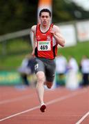 2 August 2009; Jason Smyth, City of Derry AC, on his way to victory in the Men's 100m First Round. Woodie's DIY / AAI National Senior Track & Field Championships. Morton Stadium, Santry, Dublin. Picture credit: Brendan Moran / SPORTSFILE