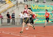 2 August 2009; Paul Hession, Athenry AC, wins his Men's 100m heat. He subsequently pulled out due to illness. Woodie's DIY / AAI National Senior Track & Field Championships. Morton Stadium, Santry, Dublin. Picture credit: Pat Murphy / SPORTSFILE