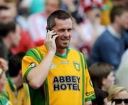 2 August 2009; A Donegal supporter on the phone at half time. GAA Football All-Ireland Senior Championship Quarter-Final, Cork v Donegal, Croke Park, Dublin. Picture credit: Oliver McVeigh / SPORTSFILE