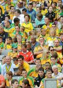 2 August 2009; One Cork supporter in amongst Donegal supporters before the game. GAA Football All-Ireland Senior Championship Quarter-Final, Cork v Donegal, Croke Park, Dublin. Picture credit: Oliver McVeigh / SPORTSFILE
