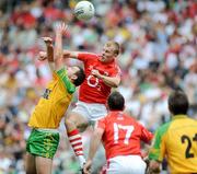 2 August 2009; Michael Murphy, Donegal, in action against Michael Shields, Cork. GAA Football All-Ireland Senior Championship Quarter-Final, Cork v Donegal, Croke Park, Dublin. Picture credit: Oliver McVeigh / SPORTSFILE