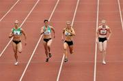2 August 2009; Ailis McSweeney, Leevale AC, second from right, leads the field on her way to winning the Women's 100m Final ahead of second placed Kelly Proper, Ferrybank AC, extreme  left, at the Woodie's DIY / AAI National Senior Track & Field Championships. Morton Stadium, Santry, Dublin. Picture credit: Pat Murphy / SPORTSFILE