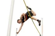 2 August 2009; David Donegan, Clonliffe Harriers AC, clears the bar to win the Men's Pole Vault during the Woodie's DIY / AAI National Senior Track & Field Championships. Morton Stadium, Santry, Dublin. Picture credit: Pat Murphy / SPORTSFILE