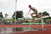 2 August 2009; Mark Kirwan, Raheny Shamrock AC, falls at the water jump on the final lap during the Men's 3000m Steeplechase at the Woodie's DIY / AAI National Senior Track & Field Championships. Morton Stadium, Santry, Dublin. Picture credit: Pat Murphy / SPORTSFILE