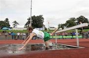 2 August 2009; Mark Kirwan, Raheny Shamrock AC, falls at the water jump on the final lap during the Men's 3000m Steeplechase at the Woodie's DIY / AAI National Senior Track & Field Championships. Morton Stadium, Santry, Dublin. Picture credit: Pat Murphy / SPORTSFILE
