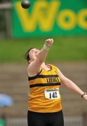 2 August 2009; Deirdre Murphy, Leevale AC, on her way to winning the Women's Shot Putt at the Woodie's DIY / AAI National Senior Track & Field Championships. Morton Stadium, Santry, Dublin. Picture credit: Pat Murphy / SPORTSFILE