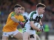 8 November 2015; Conor Keane, Killarney Legion, in action against Paul O'SullEvan, South Kerry. Kerry County Senior Football Championship Final, Killarney Legion v South Kerry. Fitzgerald Stadium, Killarney, Co. Kerry. Picture credit: Stephen McCarthy / SPORTSFILE