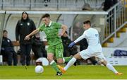 13 November 2015; Euan Mulhern, Republic of Ireland, in action against Mika Mario Rokavec, Slovenia. UEFA U19 Championships Qualifying Round, Group 1, Republic of Ireland v Slovenia. Eamonn Deasy Park, Galway. Picture credit: Matt Browne / SPORTSFILE