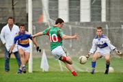 3 August 2009; Darren Coen, Mayo, beats Tipperary goalkeeper, Aaron Wall, to score his sides second goal. ESB GAA Football All-Ireland Minor Championship Quarter-Final, Mayo v Tipperary, O'Connor Park, Tullamore, Co. Offaly. Picture credit: David Maher / SPORTSFILE