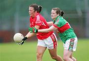 2 August 2009;  Sinead O'Neill, Cork, in action against Sinead Murphy, Mayo. All-Ireland Minor A Championship Final, Cork v Mayo, Wolfe Tones GAA Club, Shannon, Co. Clare. Picture credit: Kieran Clancy / SPORTSFILE