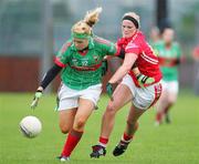 2 August 2009; Deirdre Doherty , Mayo, in action against Sinead O'Reilly, Cork. All-Ireland Minor A Championship Final, Cork v Mayo, Wolfe Tones GAA Club, Shannon, Co. Clare. Picture credit: Kieran Clancy / SPORTSFILE
