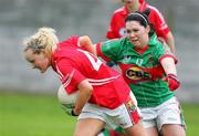 2 August 2009; Claire O'Connor, Cork, in action against Billy Jo Maguire, Mayo. All-Ireland Minor A Championship Final, Cork v Mayo, Wolfe Tones GAA Club, Shannon, Co. Clare. Picture credit: Kieran Clancy / SPORTSFILE
