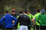 14 November 2015; Ireland manager Joe Kernan speaks to his squad during training. Ireland Squad EirGrid International Rules Training. Carton House, Maynooth, Co. Kildare. Picture credit: Ramsey Cardy / SPORTSFILE
