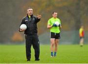 14 November 2015; Ireland selector Padraic Joyce speaks to members of the squad during training. Ireland Squad EirGrid International Rules Training. Carton House, Maynooth, Co. Kildare. Picture credit: Ramsey Cardy / SPORTSFILE