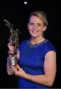 14 November 2015; Senior Players' Player of the Year, Briege Corkery, Cork, with award. 2015 LGFA TG4 Ladies Football Allstar Awards, CityWest Hotel, Saggart, Co. Dublin. Picture credit: Brendan Moran / SPORTSFILE
