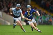 15 November 2015; John Maher, Thurles Sarsfields, in action against Mike Foley, Na Piarsaigh. AIB Munster GAA Senior Club Hurling Championship, Semi-Final, Na Piarsaigh v Thurles Sarsfields. Gaelic Grounds, Limerick. Picture credit: Diarmuid Greene / SPORTSFILE