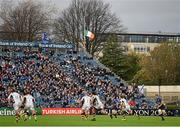 15 November 2015; The tri-colour flies at half-mast during the game as a mark of respect for the recent tragic event in Paris and the current period of national mourning in France. European Rugby Champions Cup, Pool 5, Round 1, Leinster v Wasps. RDS, Ballsbridge, Dublin. Picture credit: Stephen McCarthy / SPORTSFILE