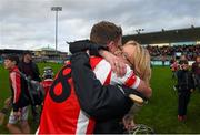 15 November 2015; Cuala's Jake Malone is congratulated by his mother Kevina after the game. AIB Leinster GAA Senior Club Hurling Championship, Semi-Final, Cuala v Clara. Parnell Park, Dublin. Picture credit: Ray McManus / SPORTSFILE
