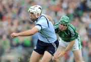 26 July 2009; Tomás Brady, Dublin, in action against Andrew O'Shaughnessy, Limerick. GAA All-Ireland Senior Hurling Championship Quarter-Final, Dublin v Limerick, Semple Stadium, Thurles, Co. Tipperary. Picture credit: Ray McManus / SPORTSFILE