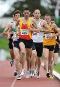 2 August 2009; Tomas Fitzpatrick, 465, Tallaght AC, leads from Liam Reale, 503, Limerick AC, during the Men's 1500m Final. Woodie's DIY / AAI National Senior Track & Field Championships. Morton Stadium, Santry, Dublin. Picture credit: Brendan Moran / SPORTSFILE