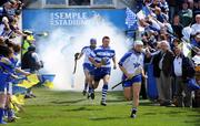 12 July 2009; Waterford captain Stephen Molumphy leads his side out before the start of the game. GAA Hurling Munster Senior Championship Final, Tipperary v Waterford, Semple Stadium, Thurles, Co. Tipperary. Picture credit: Brendan Moran / SPORTSFILE